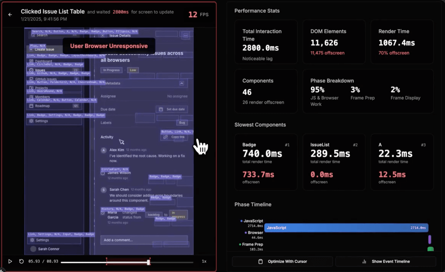 Session Replay (for performance problems) screenshot 1