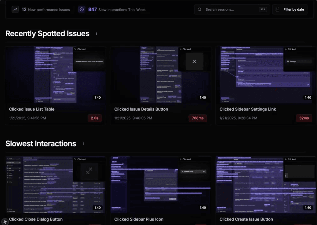 Session Replay (for performance problems) screenshot 2